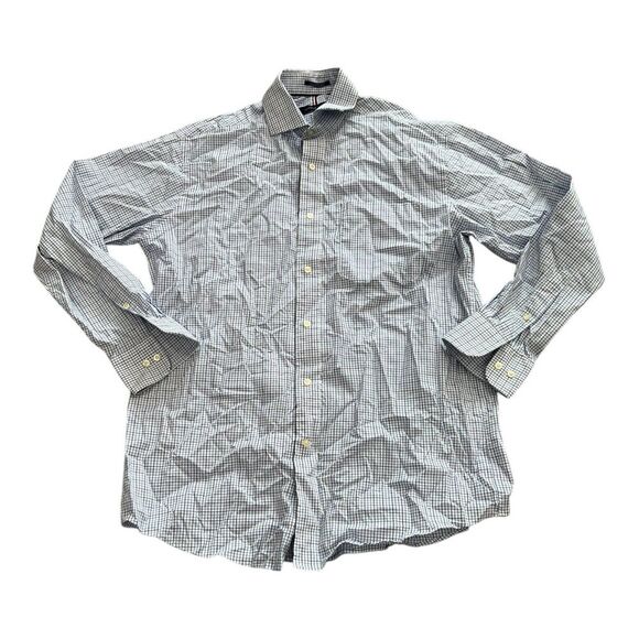 Tommy Hilfiger Blue Checked Button Up M - Picture 1 of 5